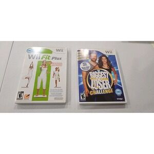 Nintendo Wii 2 Game Lot Wii Fit Plus And The Biggest Loser Challenge